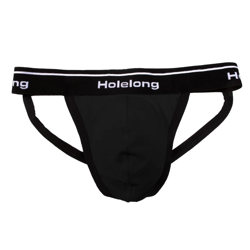 Men's Sexy Thong Double Ding Hollowed-out and Crotchles Summer Breathable T-Shaped Panties Thin Pure Cotton Briefs Shorts Briefs