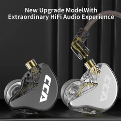 CCA CRA subwoofer earphones HiFi headphones monitor headphones noise cancellation sports game player earplug metal headphones