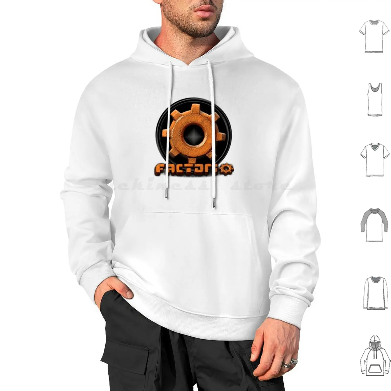 Factorio Fashion Hoodie cotton Long Sleeve Factorio Factory Satisfactory Game Engineer Ficsit Stay Efficient The Factory