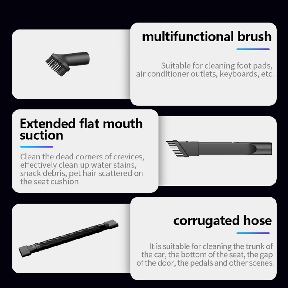 Car Wireless Vacuum Cleaner Cordless Handheld Vacuum Robot High Power Suction Home & Car Dual Use Vacuum Cleaner