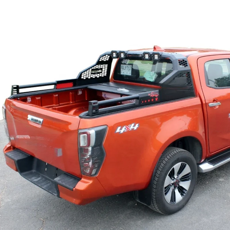 Silverado Colorado Sierra 4X4 Universal Steel Sport Roll Bar Large Capacity Rack Basket Carbon Style Upgrade Kit