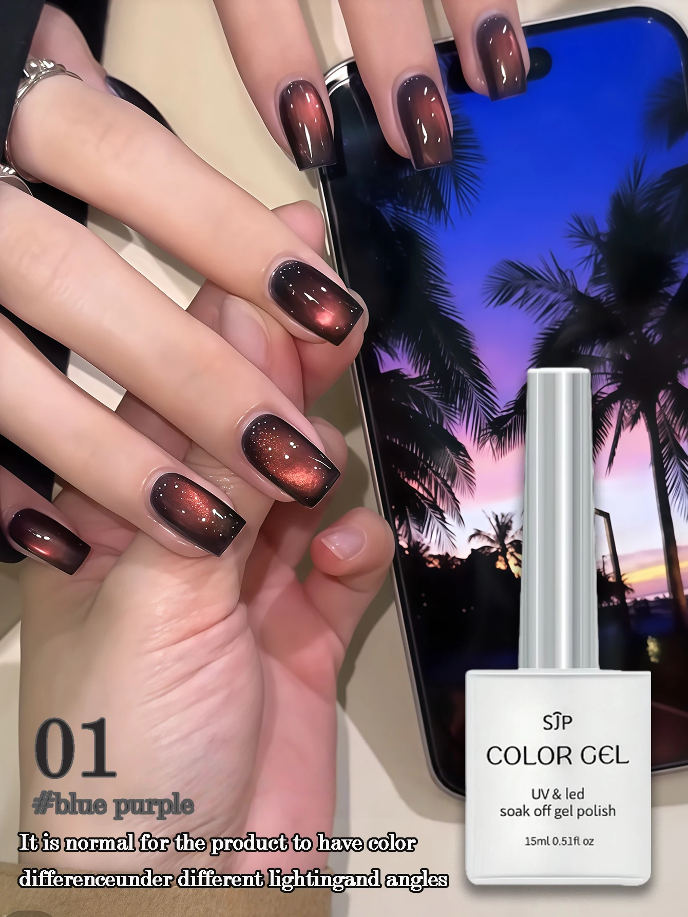 15ML Marktführendes Marine Bright Moon Cat Eye Magnetgel Dunkelblau Flash Immersion UV-Gel Nagelverstärkung