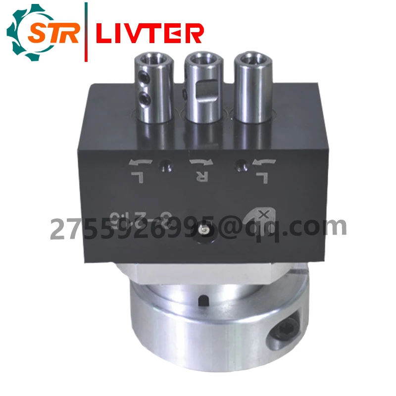 

Woodworking 3-hole fixed drill block, multi-axis drilling, adjustable drill bit holder, mechanical parts.