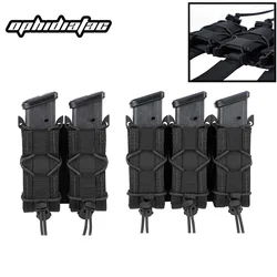 OPHIDIAN 9mm Double Triple Magazine Pouch Pistol Magazine Pouch Molle Open Magazine Pouch Suitable for Gk 17 19, SIG