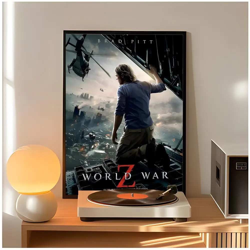 zombie action w-world war z Poster Classic Wall Art  Home Decor  Peel and Stick Unframed view 6