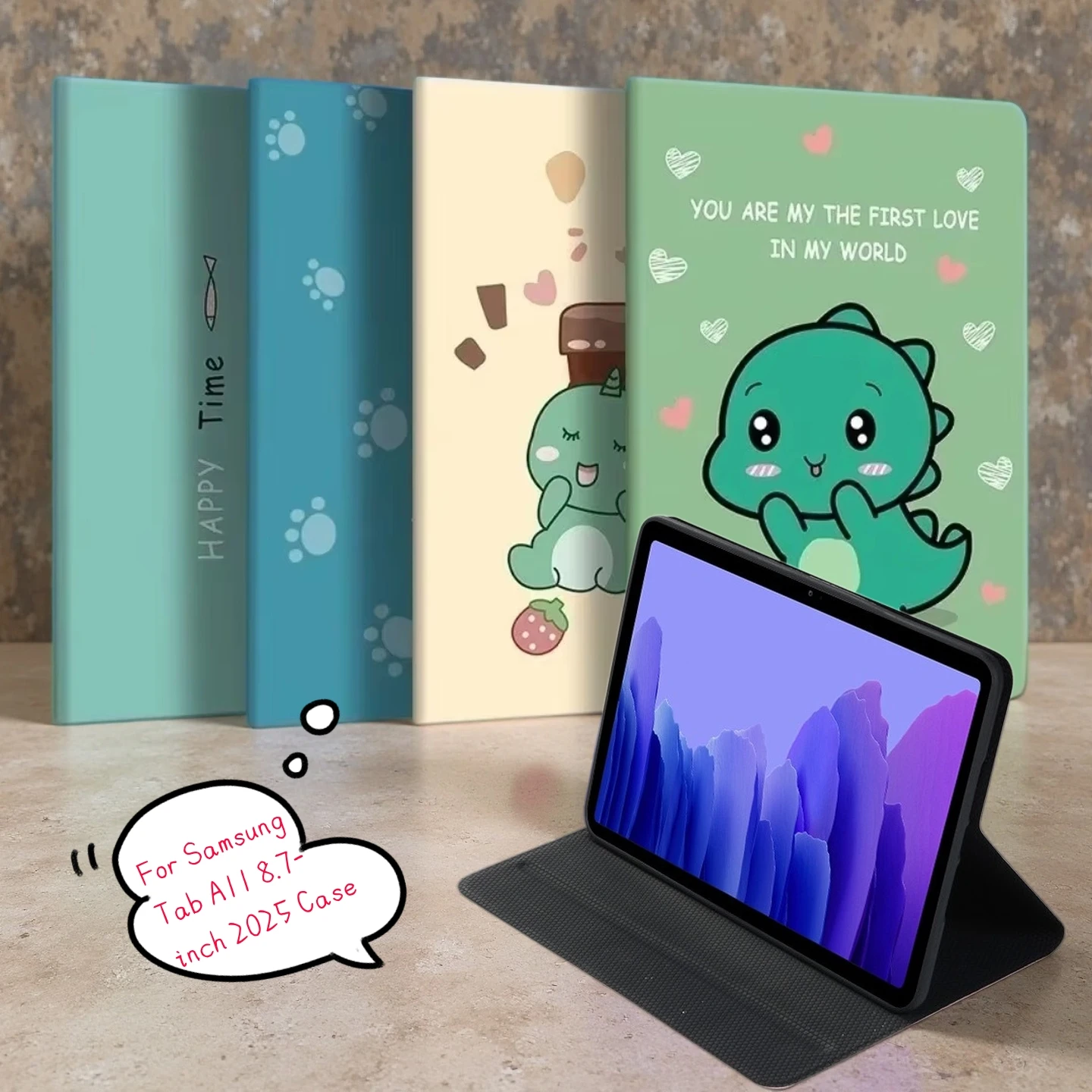 

For Samsung Tab A11 Case 8.7inch 2025 SM-X133/X135 PU Flip Stand Kids Cartoon Tablets Funda For Galaxy Tab A9 8.7'' Tablet Cases