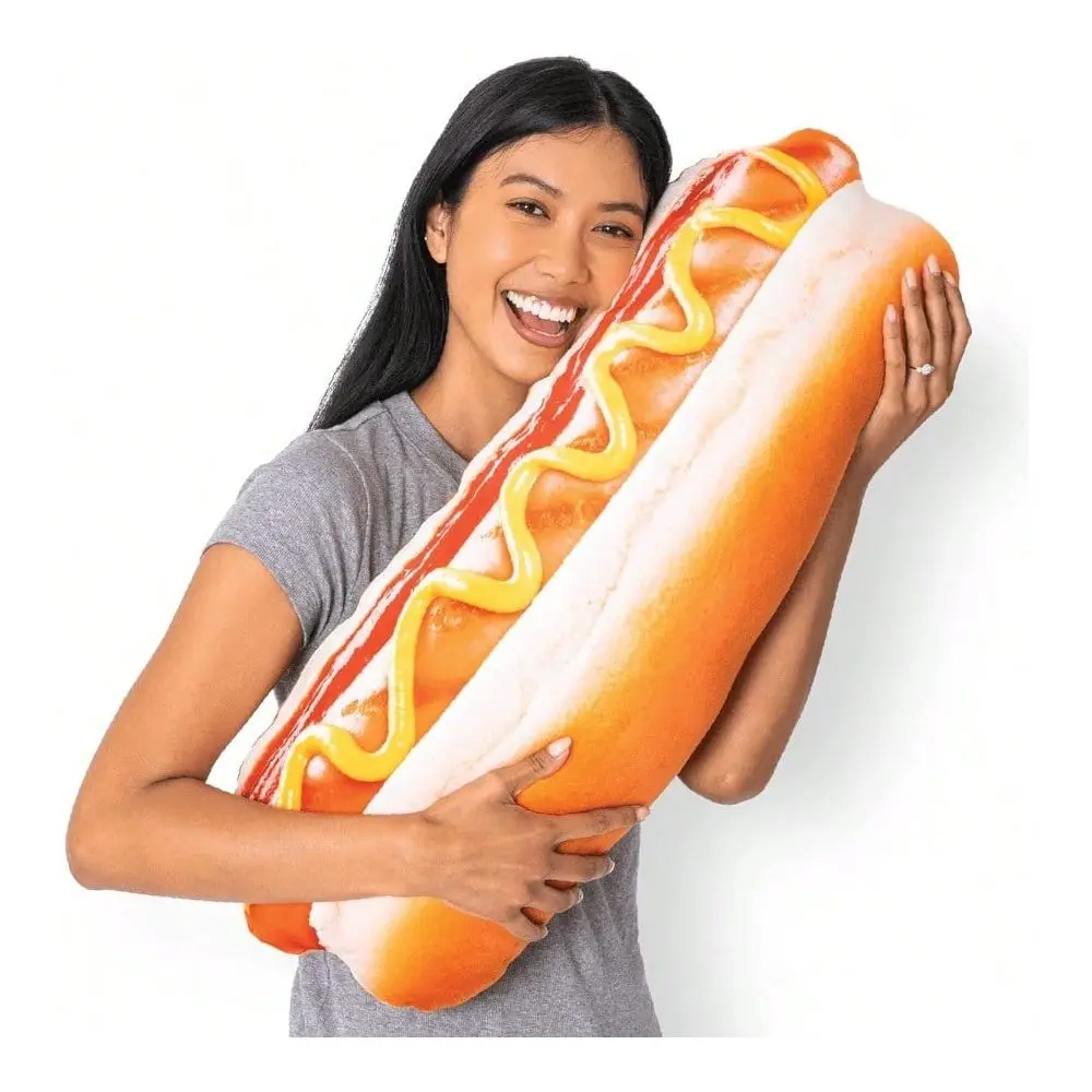 

3D Hot Dog Throw Pillow Made With Super Soft Ultra Premium Fabric Cute Comfortable Plush Stuffed Body Cushion For Home Decor Be
