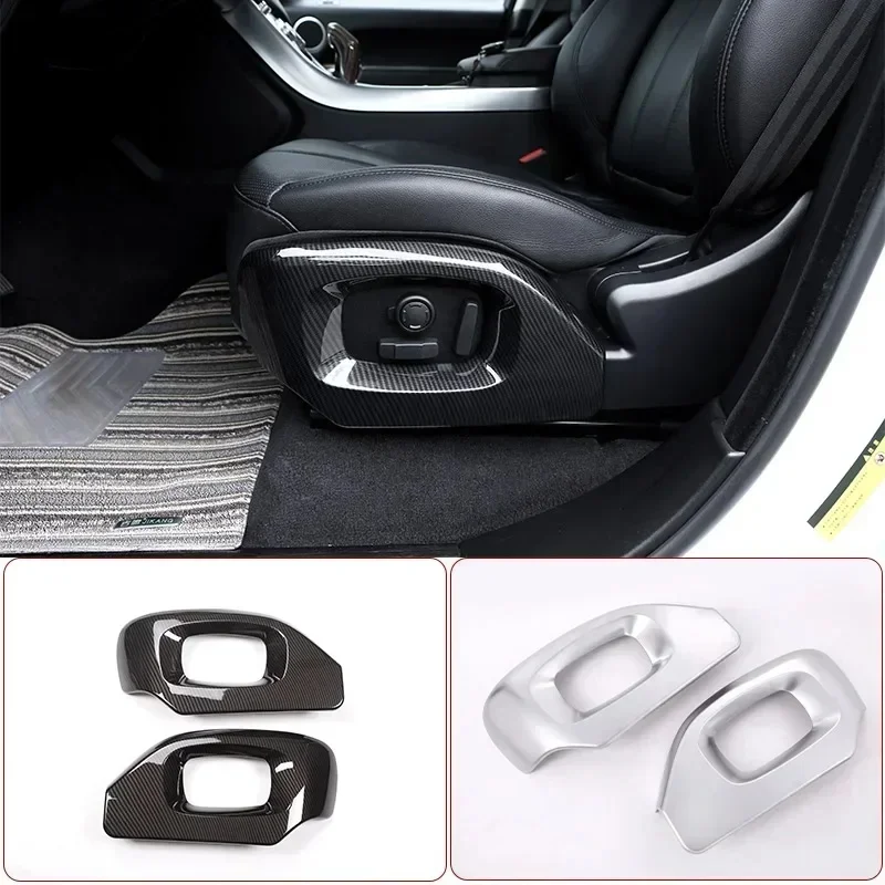 

For Land Rover Range Rover Sport Vogue Autobiography 2014-17, 2pcs ABS Chrome/Carbon Fiber Seat Side Frame Trim Accessories
