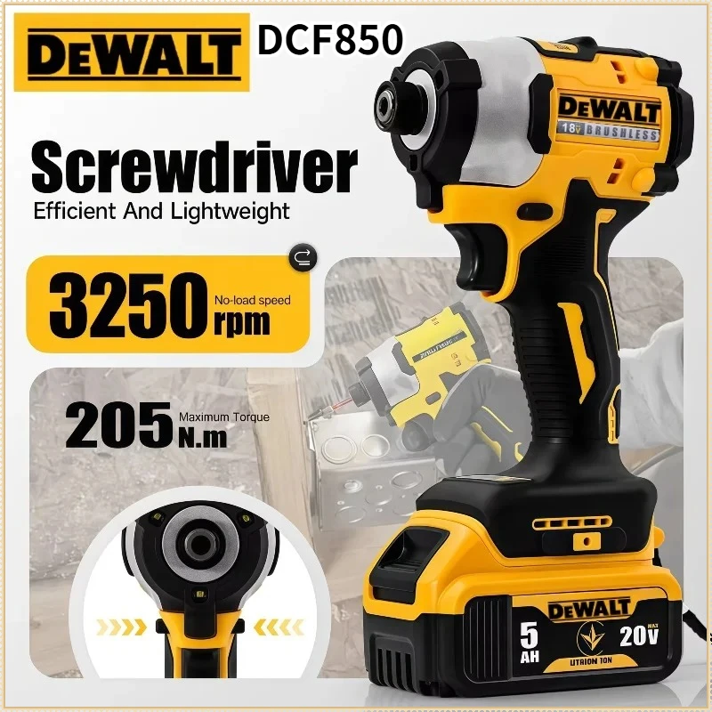 

Аккумуляторный ударный гайковерт Dewalt DCF850 с литиевой батареей, мощный, для аккумуляторов Dewalt