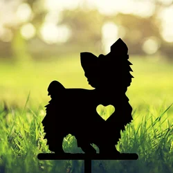 Adorn Your Garden with The Cute Dog Garden Stake: Iron Art Silhouette Metal Yard Sign for Courtyard Art and Outdoor Decoration