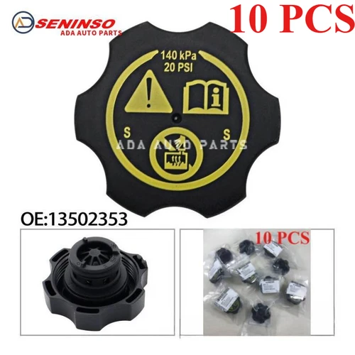 10 Uds 13502353 tapa del tanque de agua de expansión del radiador del tanque para Chevrolet Cruze Vauxhall Astra 316702182 Corsa Zafira GM con etiqueta