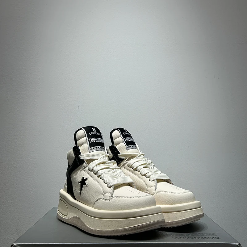 

ex Thi Bot High Top Board oes Star Pattern Bla White Casual Wear All-Match Autumn New Sle Spor Comfortable