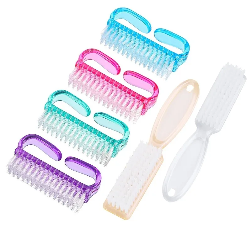 

6 Pack Handle Grip Nail Brush Fingernail Scrub Cleaning Brushes for Toes and Nails Cleaner Pedicure Scrubbing Tool Kit