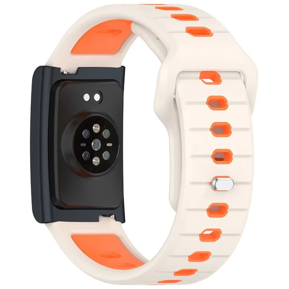 Silikon-Fitness-Tracker-Band, 22 mm, Ersatz-Schnellverschluss-Armband, zweifarbiges, atmungsaktives Uhrenarmband für Amazfit Helio