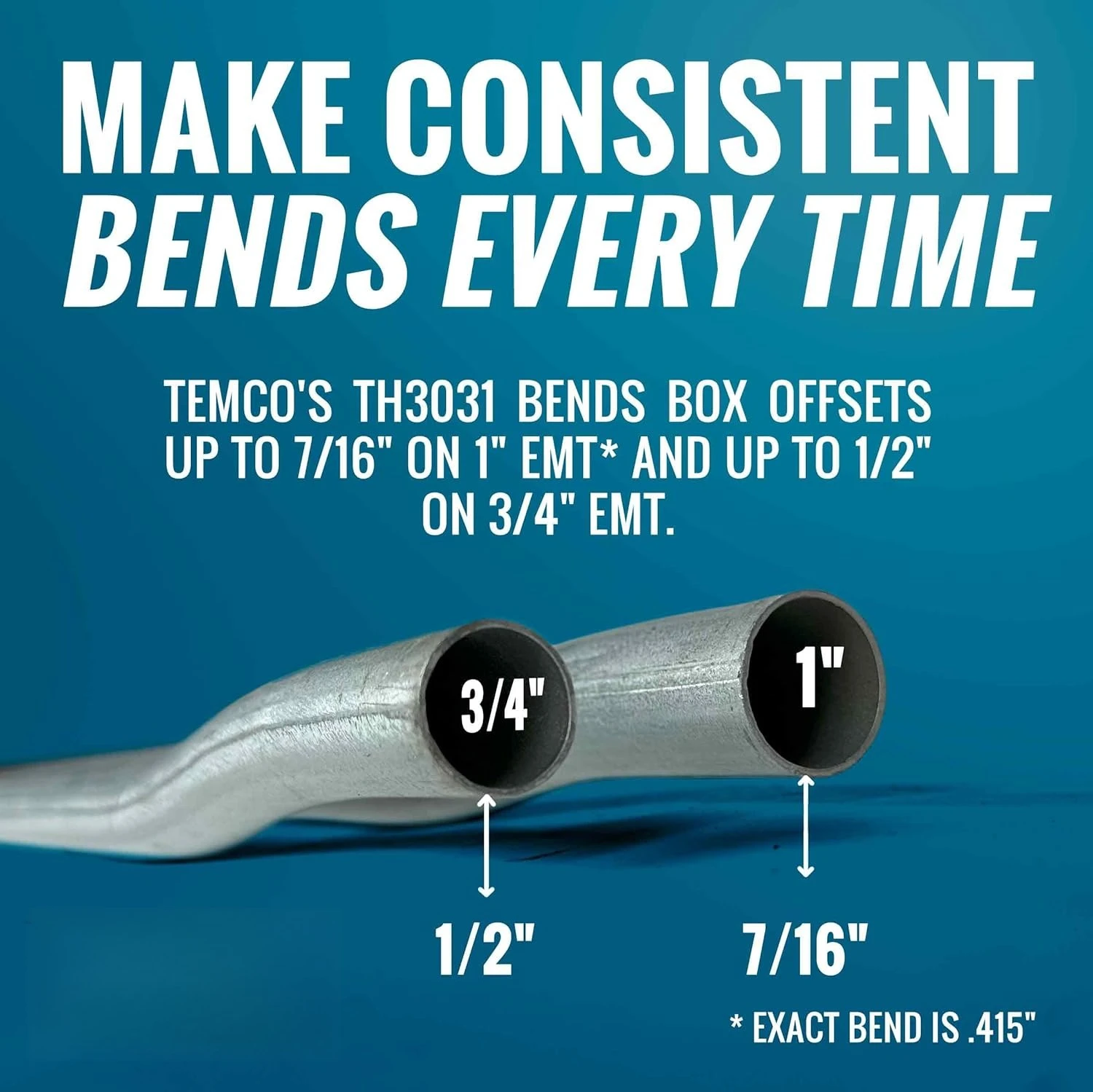 TH3031 ثنائي الحجم قناة هيدروليكية بندر الأوفست كلاهما 1 "و 3/4" EMT