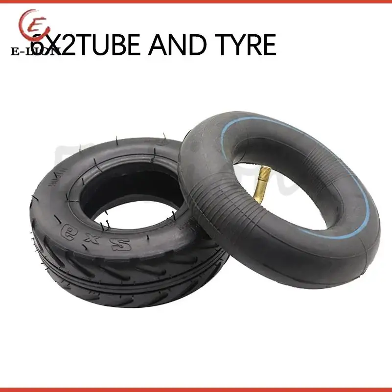 6 Inch Inflatable Wheel 6x2 Tire for Mini Electric Scooter Trolley Thickened Wear Resistant High Quality  inner tyre outer