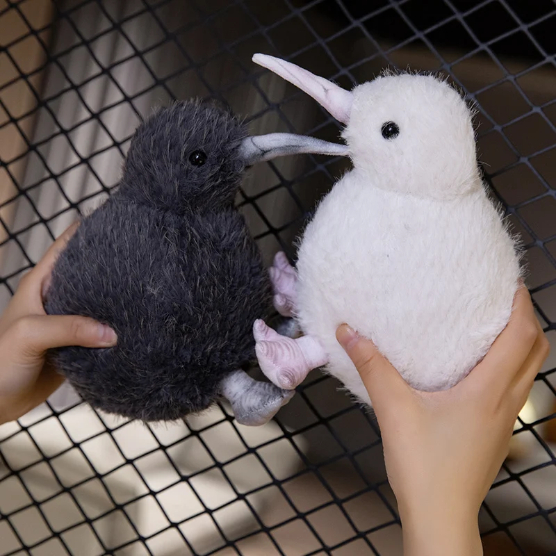 Bruine Kiwi Bird Doll knuffel gevuld wild dier Plushie Peluche zoals echt 3-kleuren verjaardagscadeau