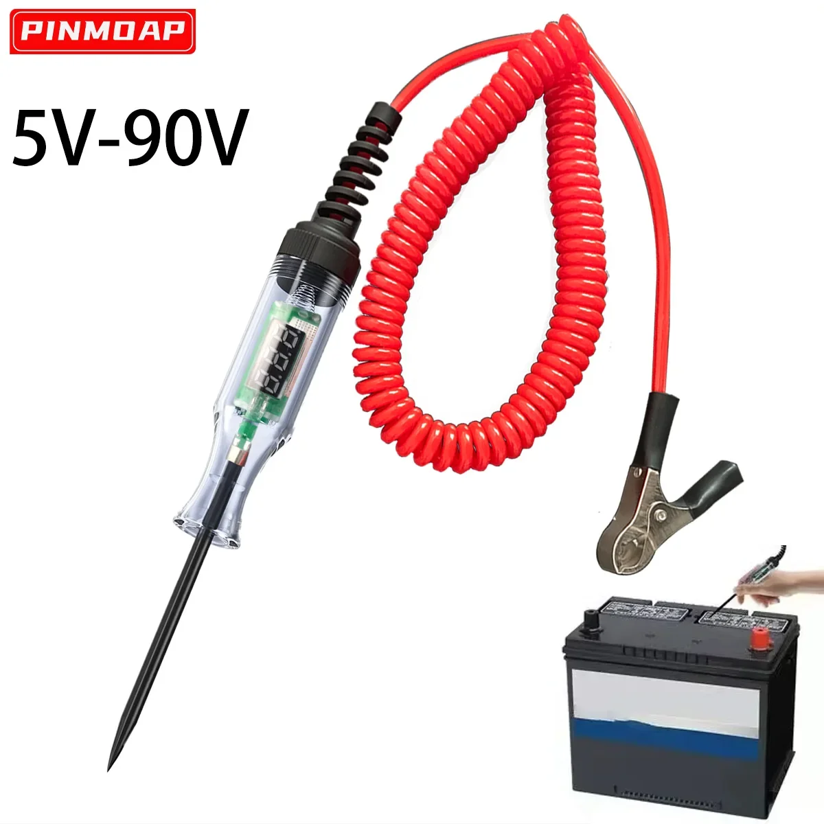 

Automotive Truck Voltage Circuit Tester Automotive Diagnostic Probe Test Pen Digital Measuring Pen Repair Tool 6V-24V 5V-90V