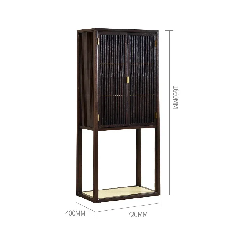 

Винный шкаф из массива дерева, высокий шкаф для гостиной с легким небольшим новым китайским декоративным шкафом