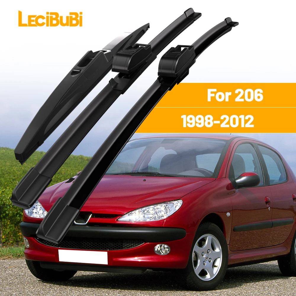 Für Peugeot 206 1998–2012, 1 Satz vorne und hinten Scheibenwischerblätter Scheibenwischer 2000 2001 2002 2003 2004 2005 Zubehör