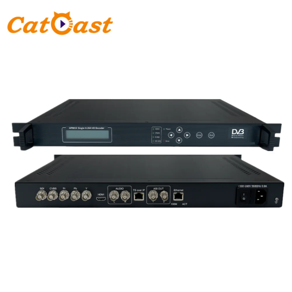 

Satellite Digital TV Broadcasting HD MI/YPbPr/SDI/CVBS + audio input ASI IP Output HD H.264 IP Encoder