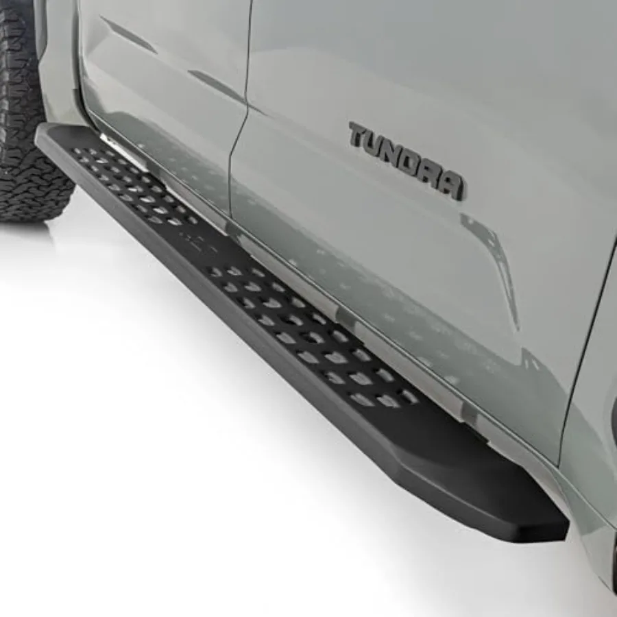 RPT2 Running Boards for Toyota Tundra 20222026 Crew Cab 2WD/4WD application, steel construction, matte black finish, 6.75 width