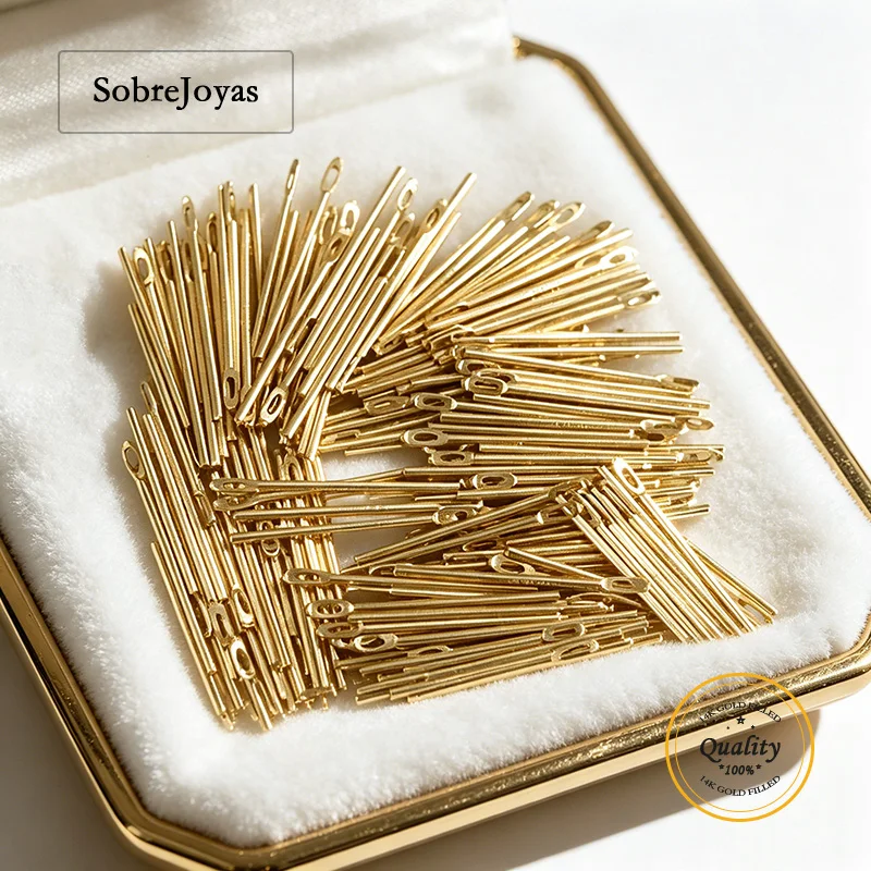 14K Gold Filled Pins Post 0.65x15.3mm Pins Wholesale DIY Making Jewelry Findings Tarnish Resistant Jewelry Findings