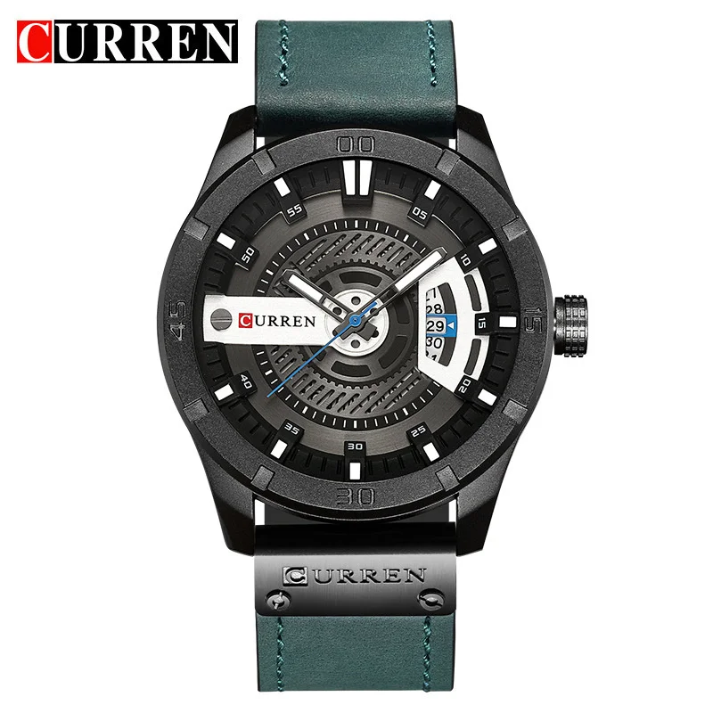 Curren 8301 New Men Watch Sport Quartz Top Brand Date Luxury Waterproof Wrist Watch Classic business Mens Leather Clock Hands