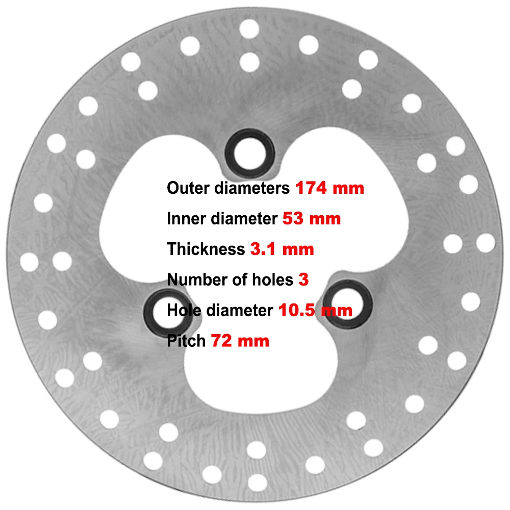 ATV Front Brake Disc Rotor For Honda TRX250EX TRX300EX TRX300X TRX400EX TRX400X TRX450ER TRX450R Sportrax 250EX 300 400 EX/X 450