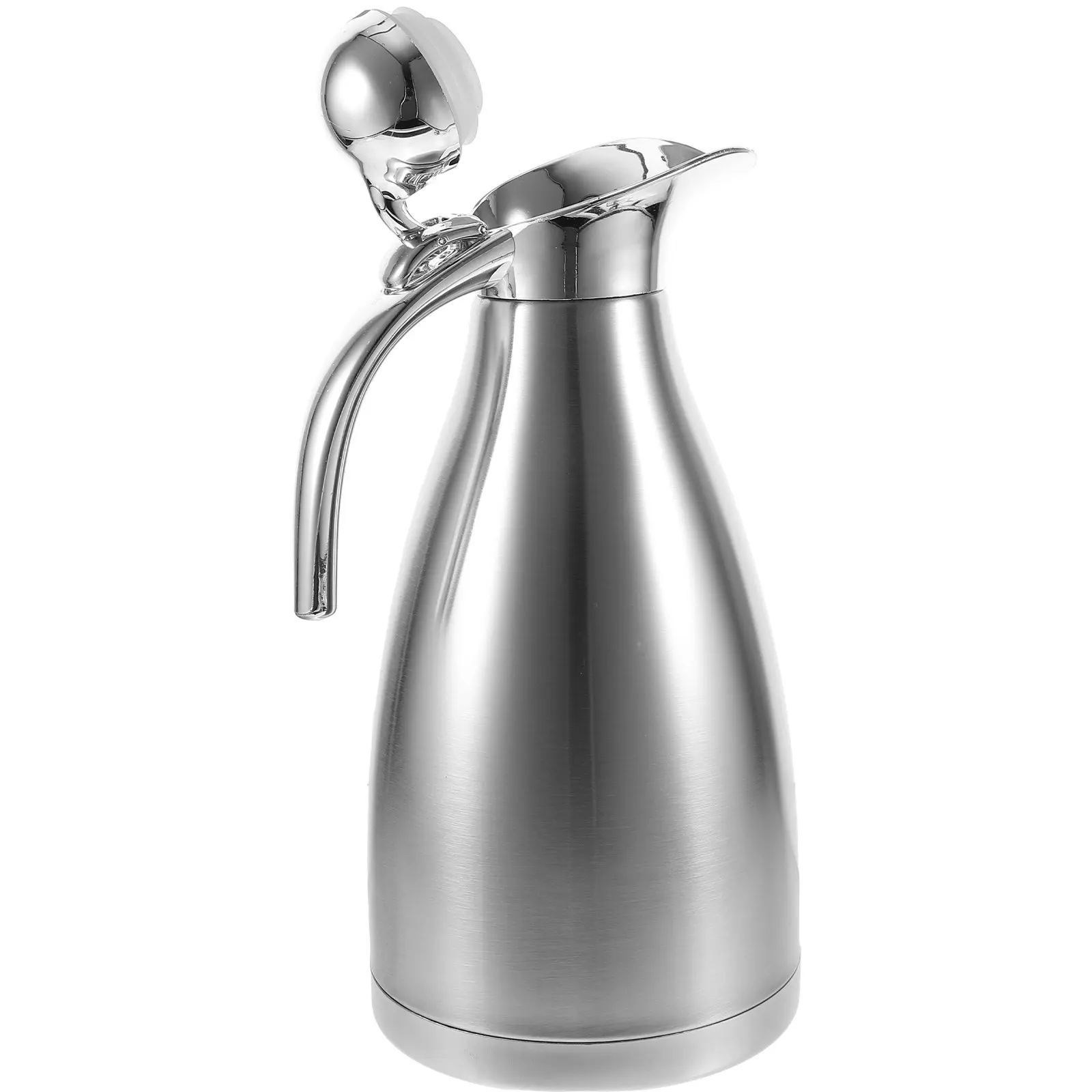 

Double-Layer Insulated Stainless Steel Thermal Bottle Silver 2.0L Large Capacity Vacuum Pot for Home Office Travel Hot Cold