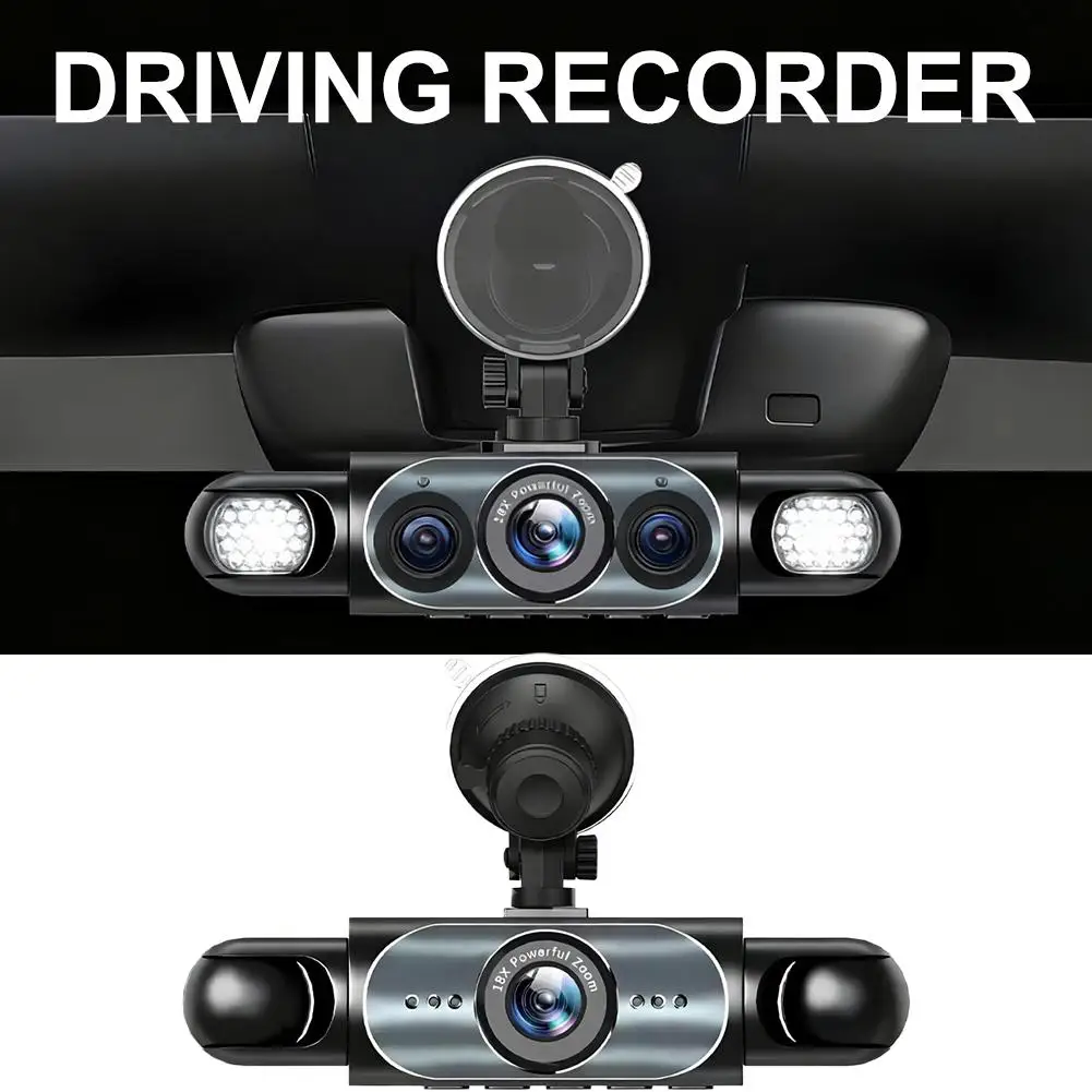 4 Channel Dash Cam 360° View 1080P 64GB Driving Recorder View Mode Car Recording, Full Loop 24H System Parking Dashcam L7X9