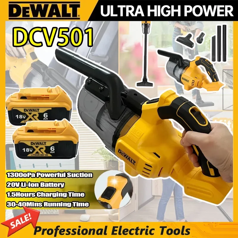 DEWALT DCV501 Dry Handheld Vacuum Cleaner Portable Brushless Vehicle Mounted Floor Cleaner Household Power Tools FitHome Car Pet