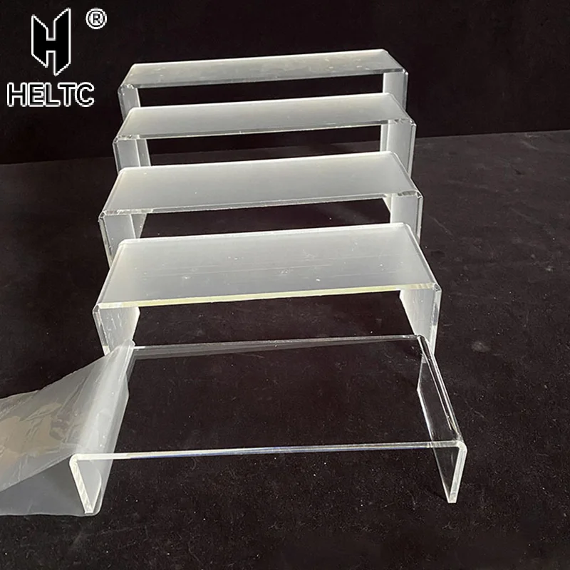 Clear Acrylic Riser Display Stand Jewelry Display Riser Shelf Showcase for Figures Store,Cupcake,Candy Dessert Display Stand