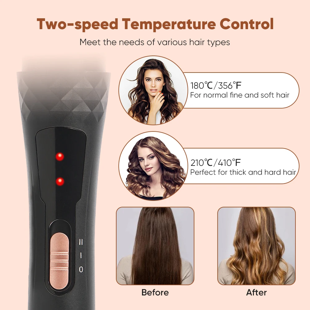 5‑in‑1 Interchangeable Ceramic Hair Styling Tool Set Electric Curling Iron Straightener Hair Brush Styler