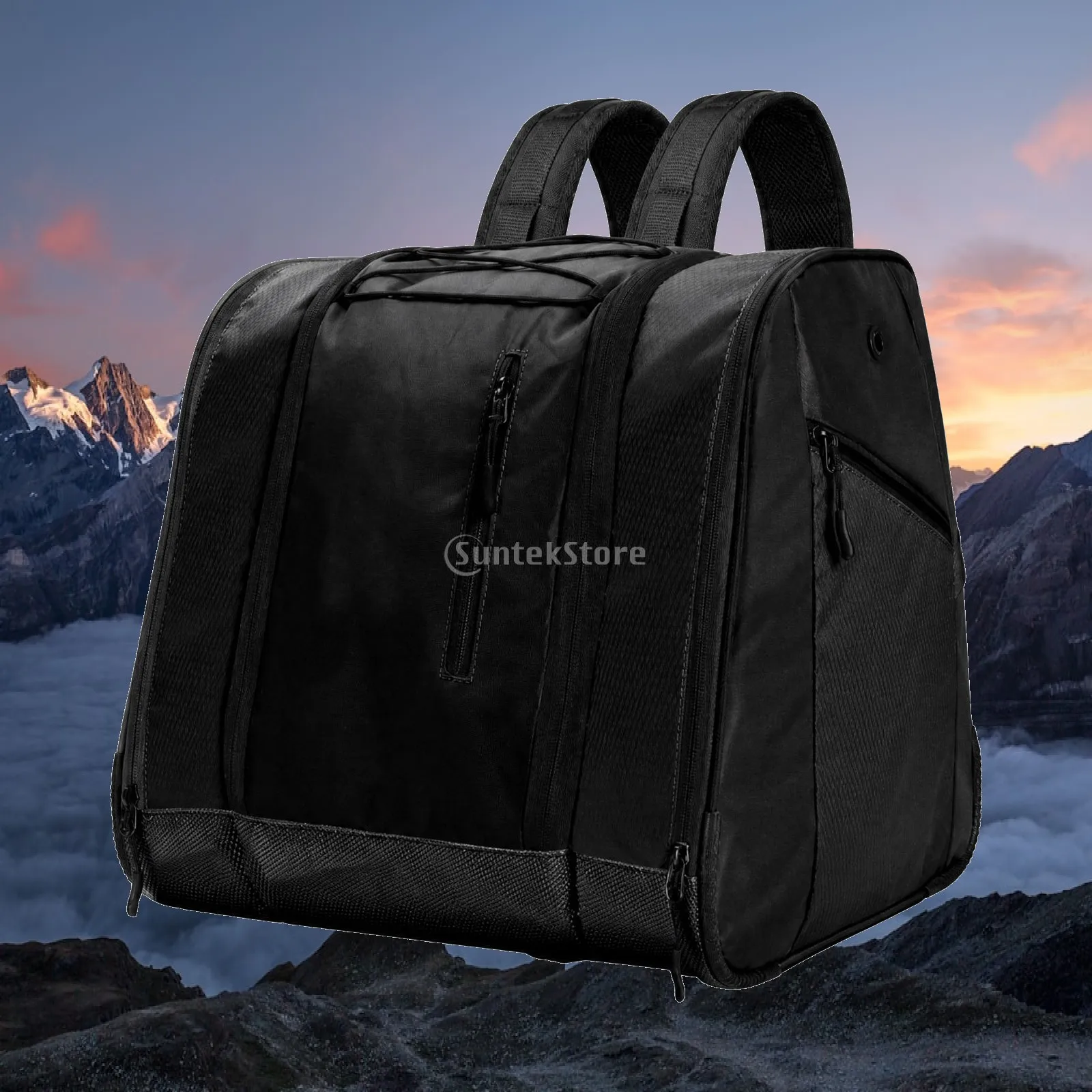 Structured Ski Gear Travel Pack with 55L Capacity and Elastic Front Storage for Snowboarding Essentials