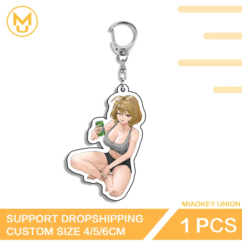 Sexy Big Breasts Anis Waifu Acrylic Keyring Glaring Hot Selling Costumes Props Cool Backpack DIY Decoration Toys Hobbies