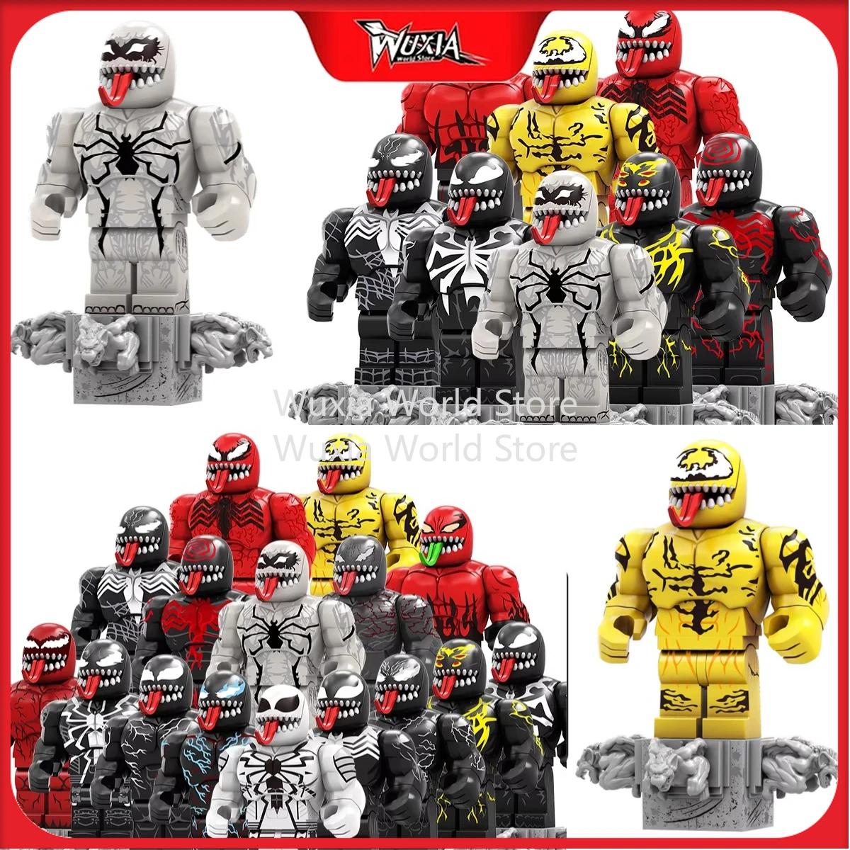 

Конструктор Marvel Superhero Vm: Фигурка Венома для детей, сборная модель, аксессуары, пластик ABS