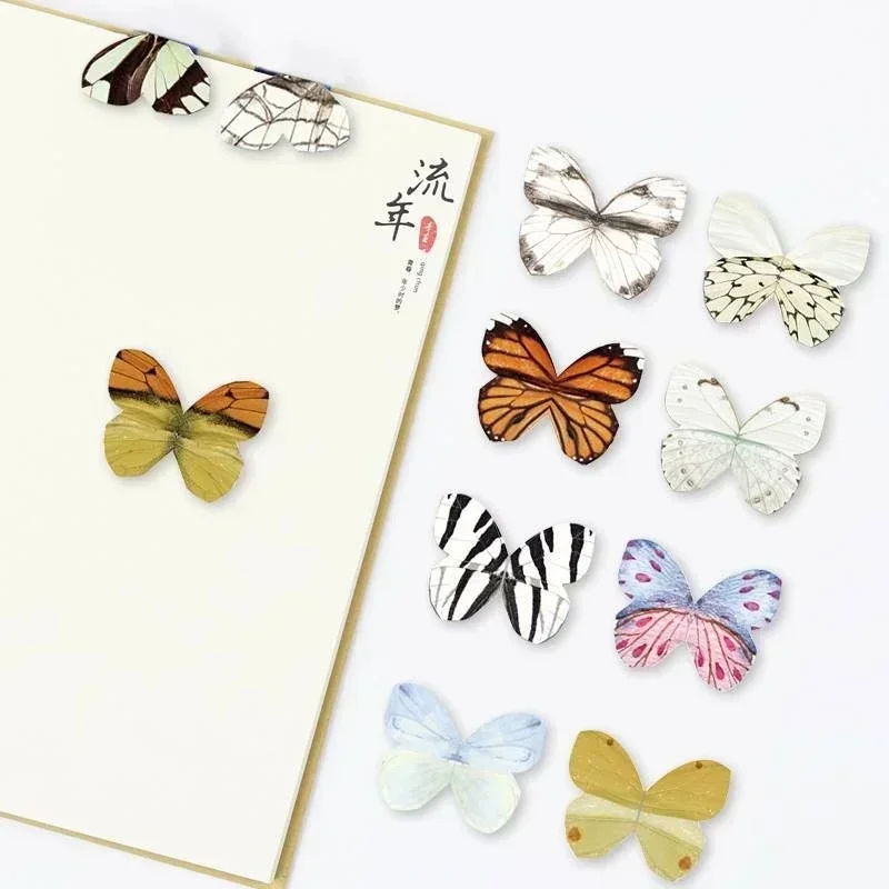 Marcapáginas magnético de mariposa bonita, decoración creativa de animales, marcadores para estudiantes, aprendizaje, lectura, marcado, papelería, paquete de 4