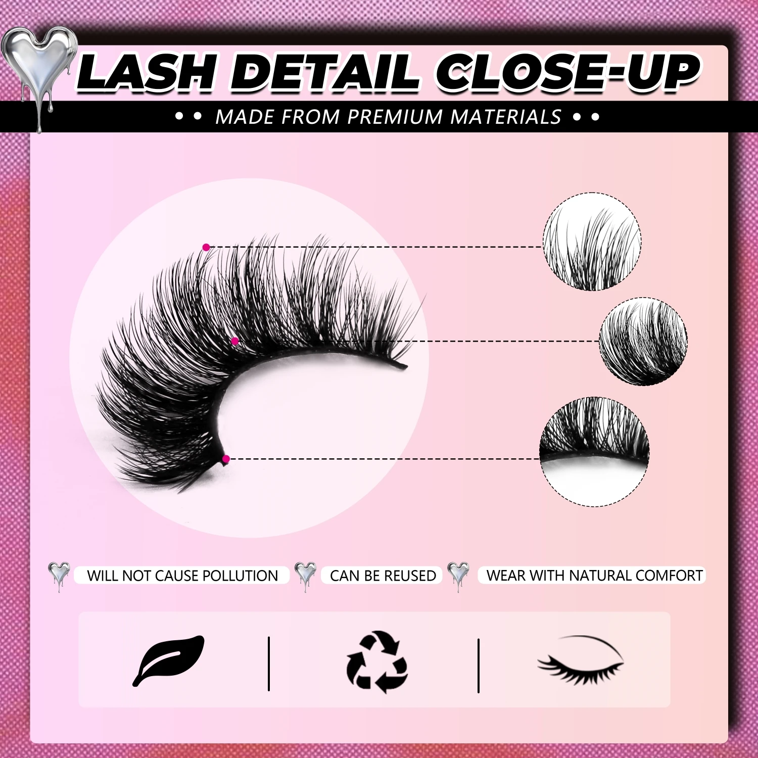 Veltrinay pestañas postizas pestañas de ojo de gato tiras finas pestañas de visón 3D pestañas postizas volumen esponjoso maquillaje de pestañas postizas dramáticas