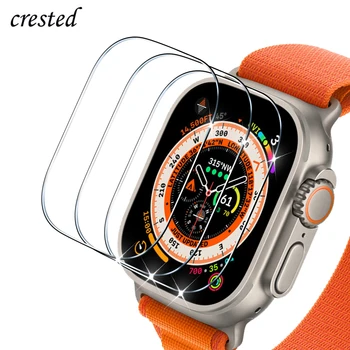Apple Watch Ultra 49mm 액세서리 용 화면 보호기 긁힘 방지 방수 강화 유리 HD 풀 필름 iWatch Ultra 49 mm