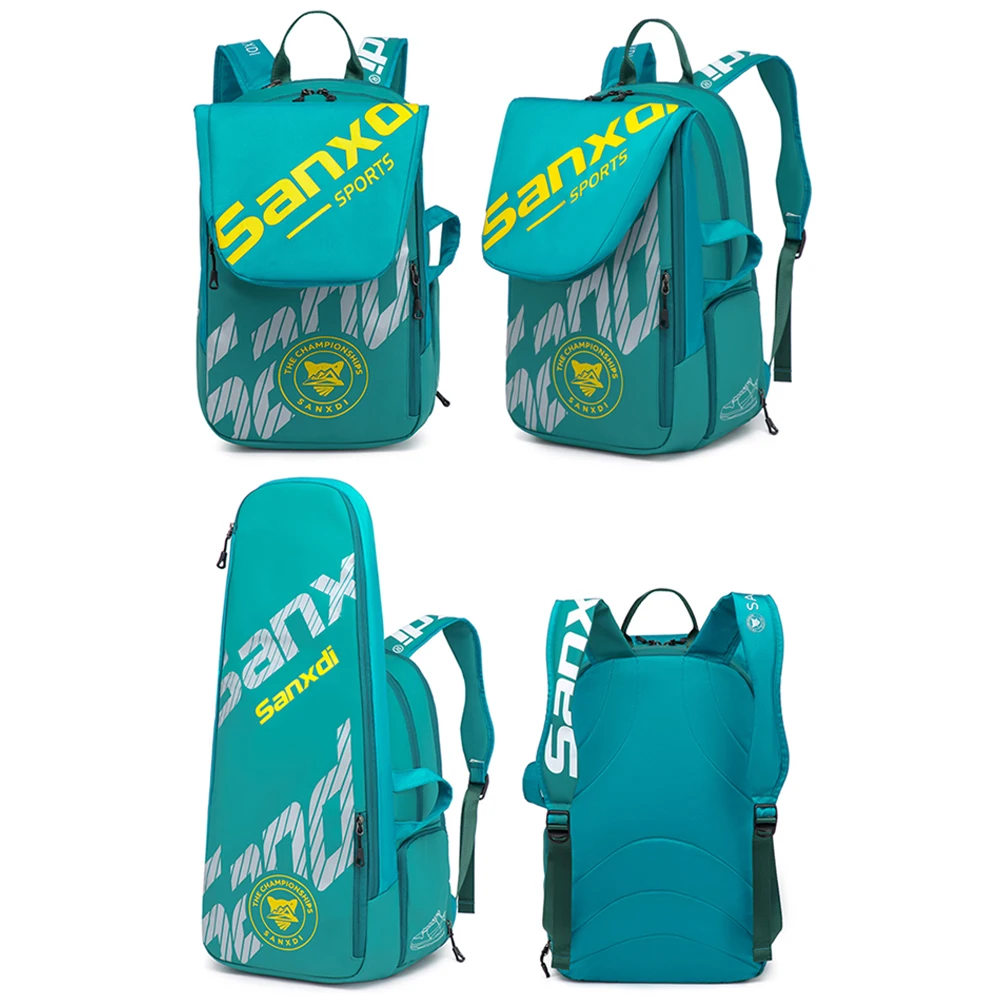 

Portable 3 Tennis Rackets Bag Wear Resist Badminton Racket Backpack Breathable Multifunction Sports Backpack for Outdoor Sports