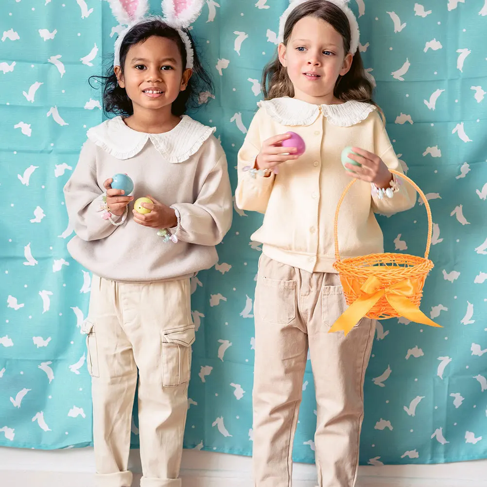 

5Pcs Mini Rustic Woven Flower Baskets Handled Storage Basket Decorative for Wedding Home Garden Terrace Woven Flower Basket