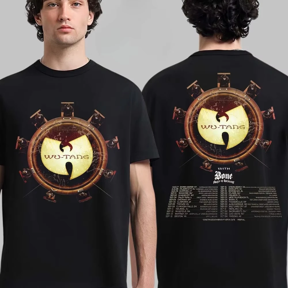 Wu-Tang Clan The Final Chamber 2026 Tour Graphic Tee Featuring Group Photo Logo Hip Hop Streetwear Casual Unisex Top