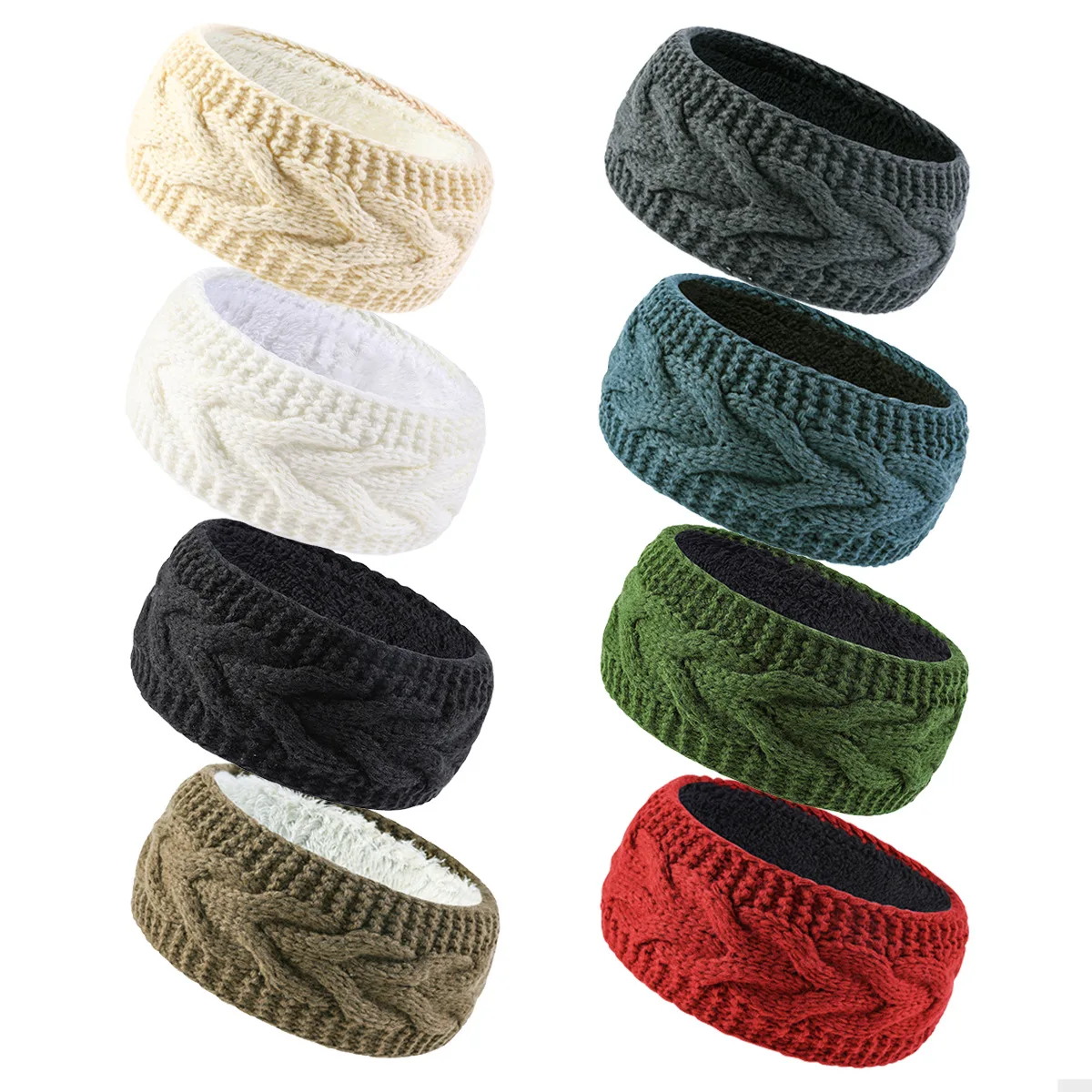 

Women Headband Solid Color Elastic Hair Bands Twisted Knitted Turban Headwrap Winter Girls Hairband Fashion Hair Accessories