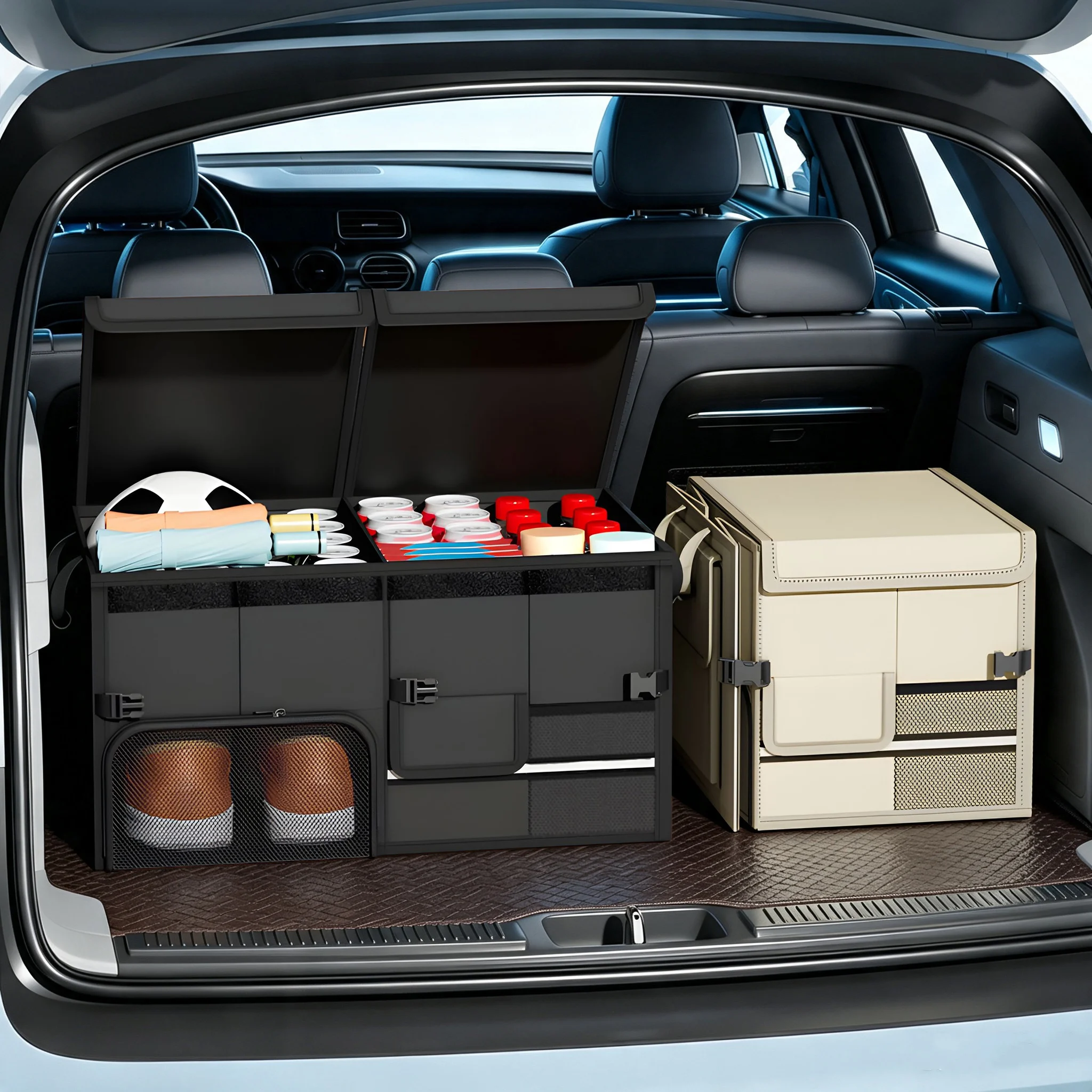 Foldable Trunk Storage Box Car Trunk Storage Organizer Multifunctional Foldable Folding Storage Box Automotive Accessories
