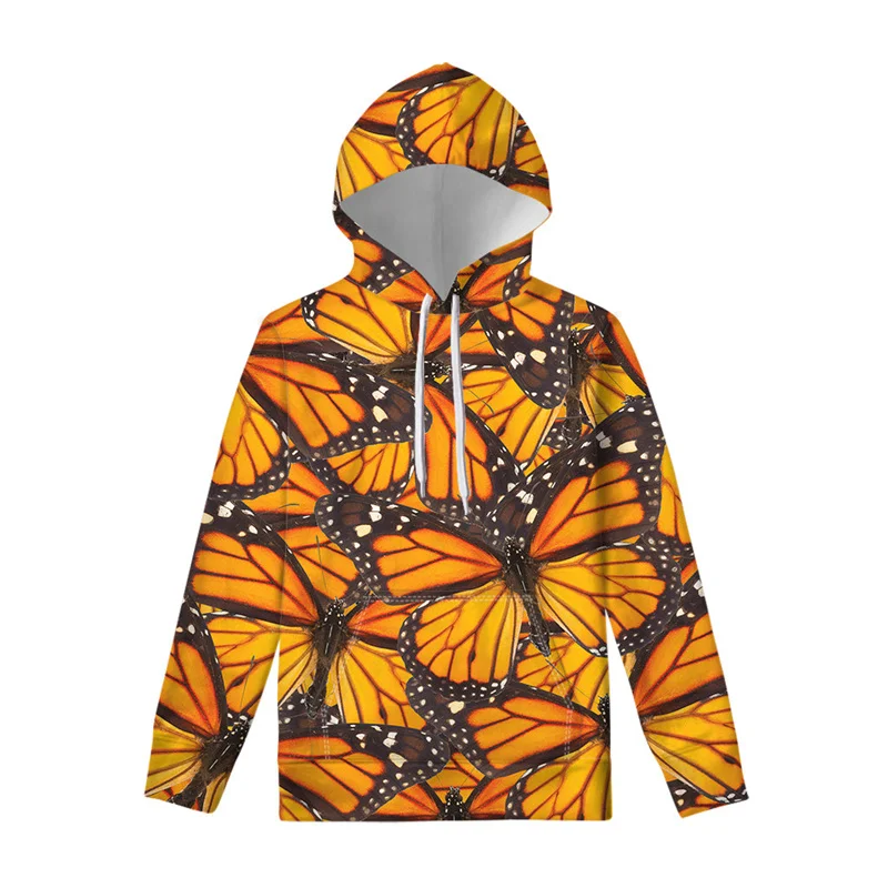 

Colorful Butterfly Wing 3d Print Hoodie Men Spring Autumn Hoody Long Sleeve Kids Hoodies Street Oversized Pullover Swearshirts