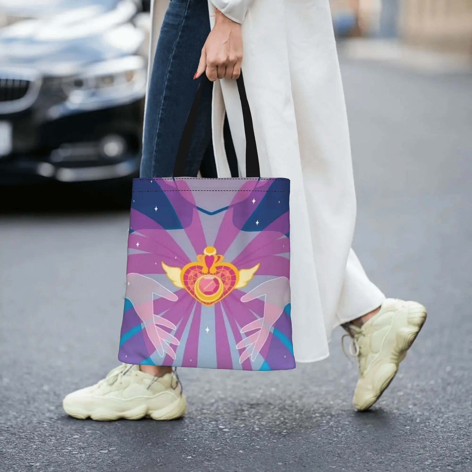 Back to school season Lunar Hero (17) Sailor Moon Canvas Tote Bag Perfect for Shopping Women's Top-Handle Bags - view 4