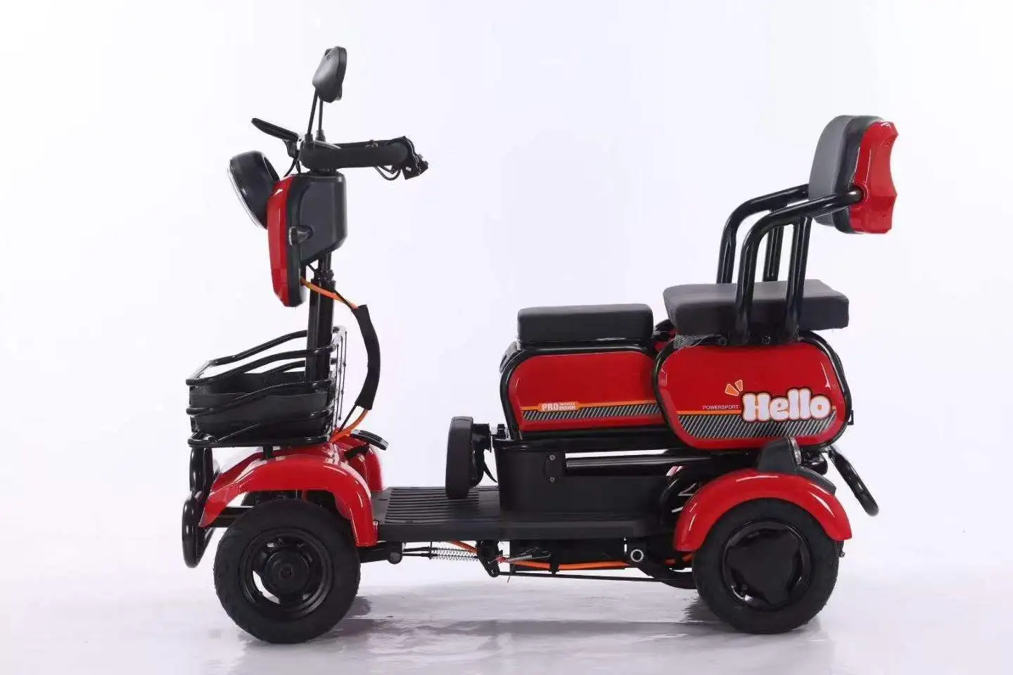 New Four Wheel Electric Mobility Scooter for Elderly with Front Light Foldable Remote Control 150kg Load Capacity 600W Motor