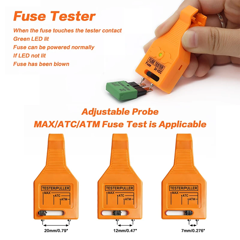 Universal Car Multi-Functional Fuse Checker Puller Removal Tool Fuse Tester Automotive Tester Blade Type Puller Car Accessories