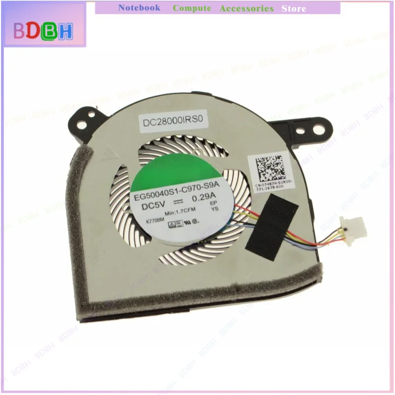 Cooling Fan For Dell Latitude 5285 5290 Fan EG50040S1-C970-S9A 07487H 7487H